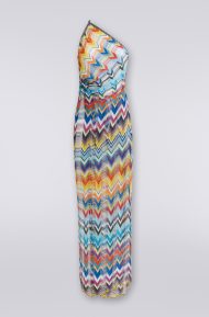 Missoni Mare open Weave One shoulder wrap dress