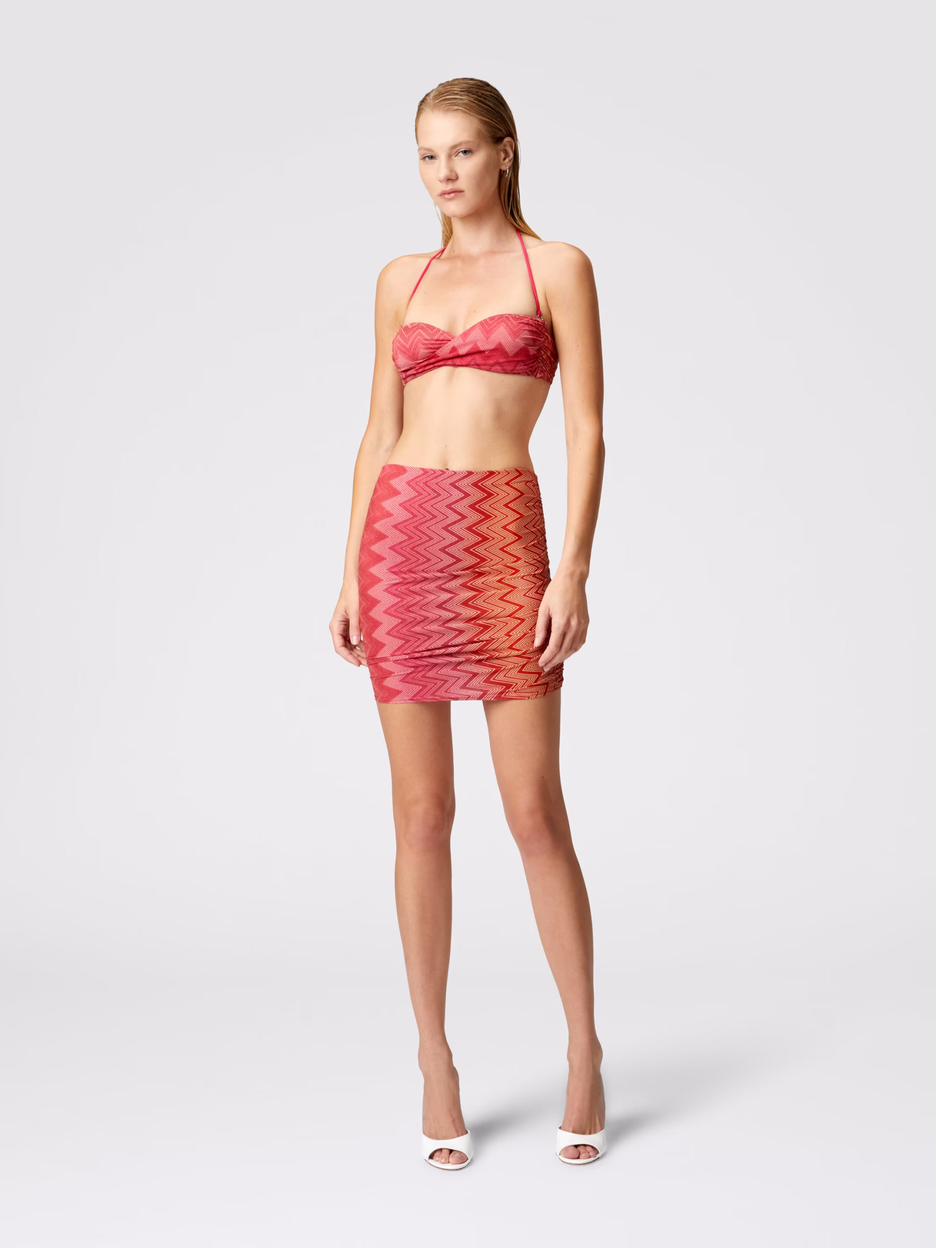 Missoni Mare Minskirt stretch nylon zig zag lamé - Image 2
