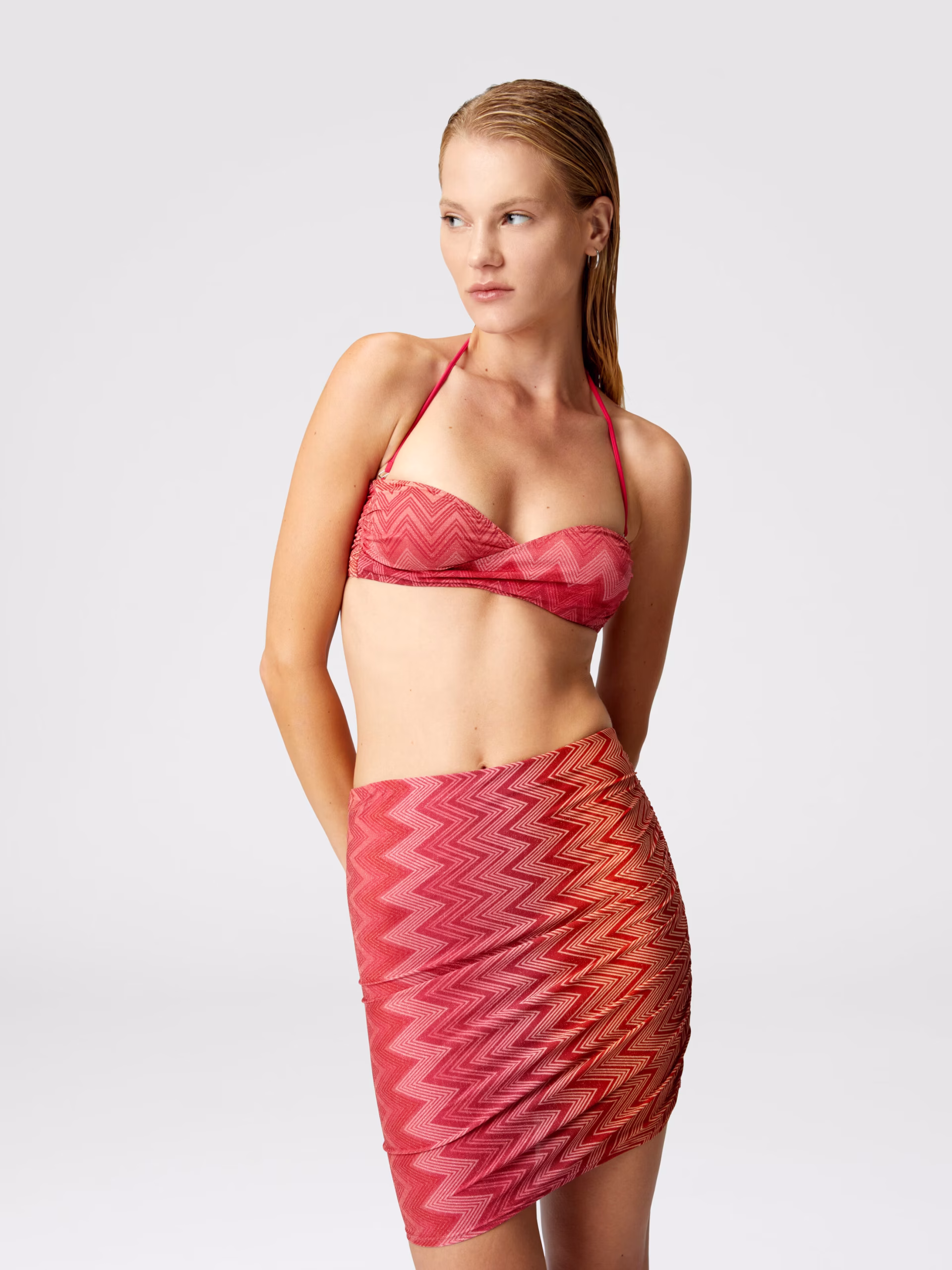 Missoni Mare Minskirt stretch nylon zig zag lamé - Image 3