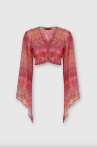 Missoni Mare Silk Print Wrap Top