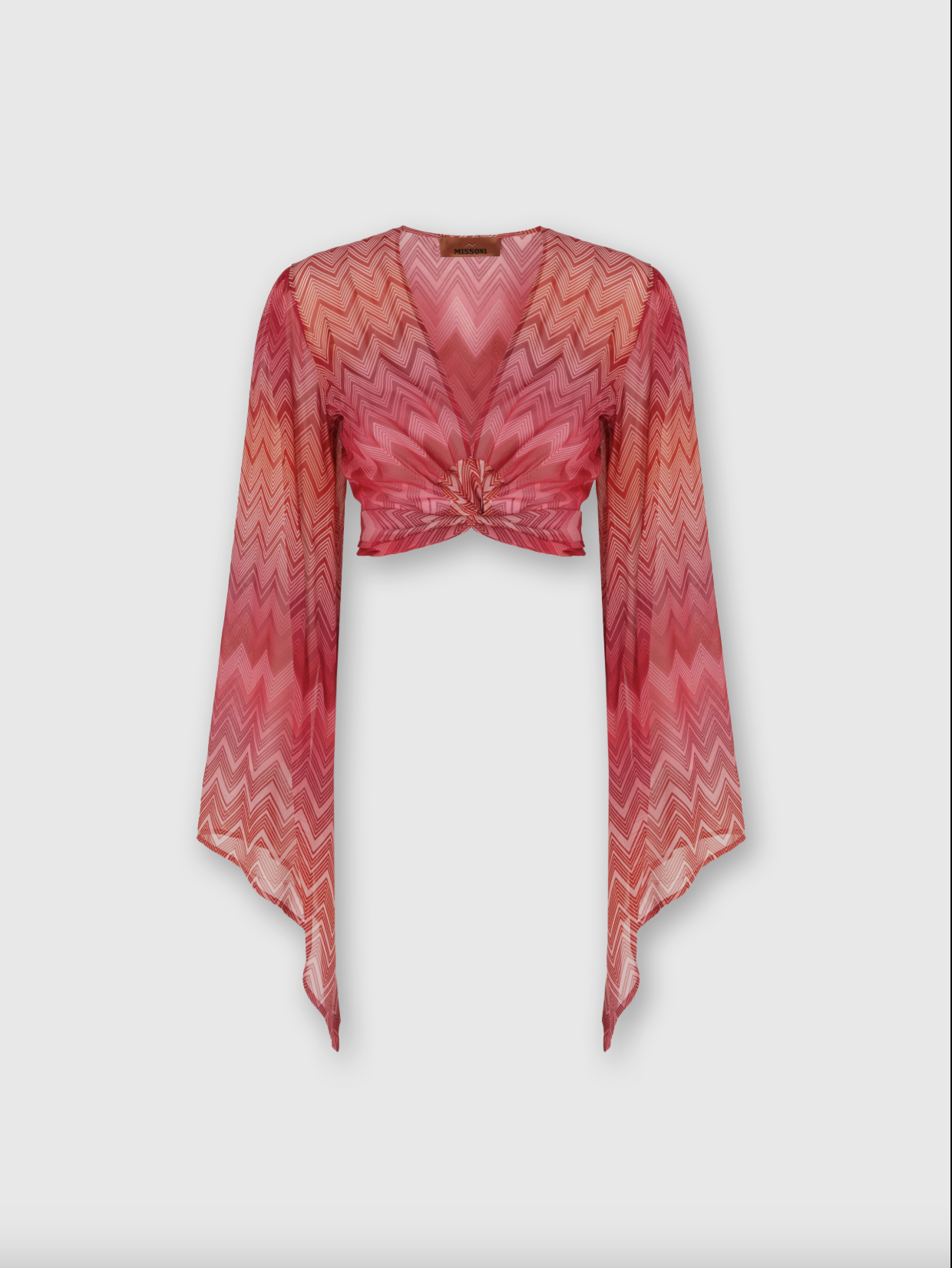 Missoni Mare Silk Print Wrap Top