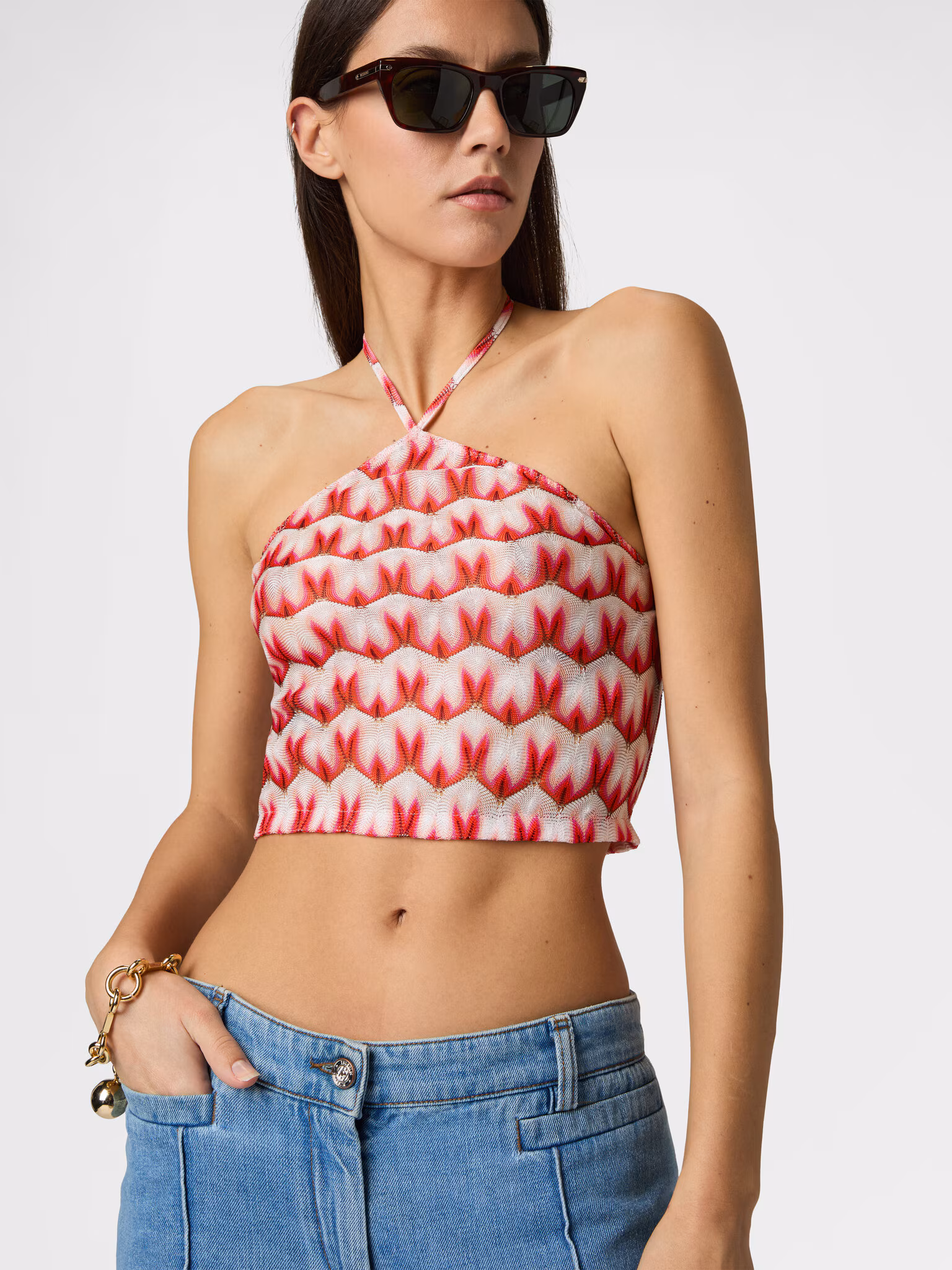 Missoni Mare Top viscose floral pattern halter neckline - Image 4